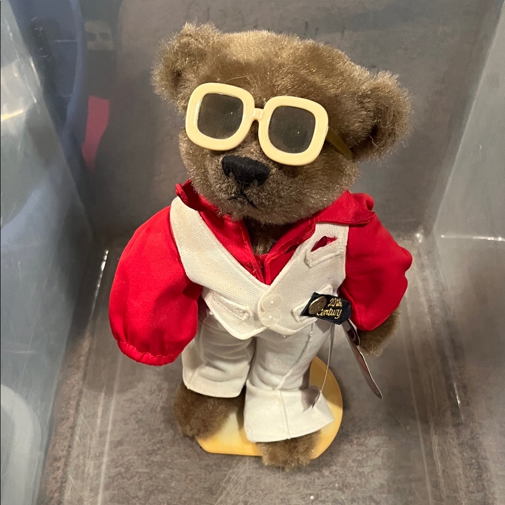 Stylish Teddy Bear with Red and White Outfit
